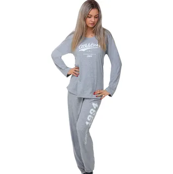 Dámské pyžamo Dámské pyžamo comfort 1B1123 šedá 3xl