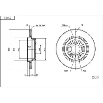 Brzdový kotouč Brzdový kotouč HART 250 215