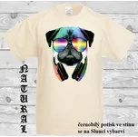 detske-bavlnene_tricko_uv_potisk_DJ_pes Barva: Natural - přírodní, velikost: 128