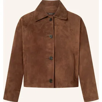 Dámský blejzr Windsor. Dámská Kožená Bunda, hnědá, 36