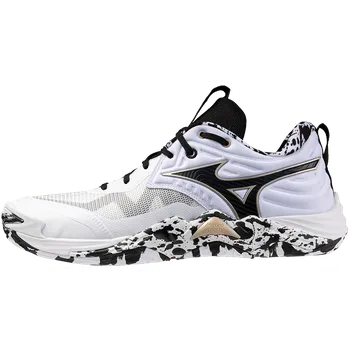 Pánská obuv Pánská volejbalová obuv Mizuno WAVE MOMENTUM ELITE 8 Bílá, Oranžová, Mix, Tmavě šedá