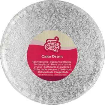 FunCakes Dortová podložka stříbrná O 27,5 cm, výška 12 mm