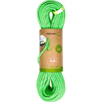 Lano Dynamické lano Edelrid Tommy Caldwell Eco Dry DT 9,6 mm 60 m - neon green