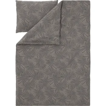 Povlečení LIVARNO® Ložní povlečení z mikrovláknitého saténu, 140 x 200 cm, 70 x 90 cm (palmové listy)