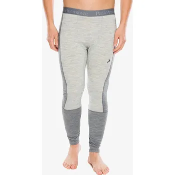 Dívčí mikina Termolegíny Peak Performance Magic 7/8 Long Johns Wool-Blend BL - med grey mel/grey mel