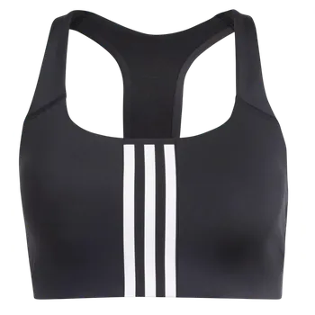 Souprava dámského spodního prádla Podprsenka adidas 3S Powerimpact Training Medium-Support 3-Stripes iq3369 Velikost XS C-D