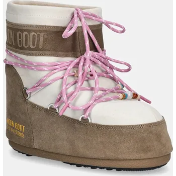 Dámská zimní obuv Semišové sněhule Moon Boot MB X GIR ICON LOW SUEDE BEADS 80D1409730.BL43 béžová 80X, EUR 39/41