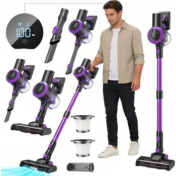 Vysavač Tyčový vysavač Bedee vysavač bezdrátový žlutý/zlatý