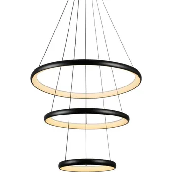 ACA Lighting závěsné svítidlo HARMONY LED 60W 4800lm CCT IP20 černý kov + akryl HM23LEDP3BKCCT