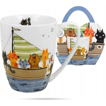 Hrnek v košíčku Classic Kočičí svět Námořníci 360 ml porcelán DUO