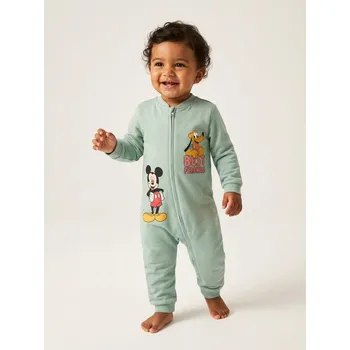 Kojenecké oblečení Sinsay - Bavlněný kojenecký overal Mickey Mouse - zelená - 510GK-96X - 510GK-96X-80