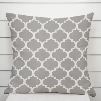 Povlak na polštářek Bavlněný povlak na polštář Sandra SA-188 Šedé Maroko 40 x 60 cm