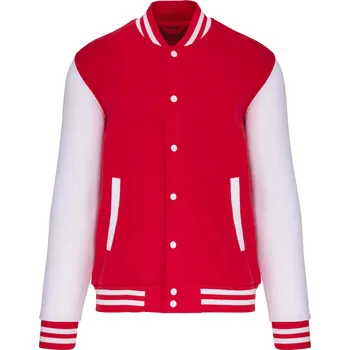 Dámská mikina Kariban Unisex mikina Kariban Teddy Červená a bílá XXL