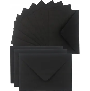 Obálka Obálky Černé C6 - ART KING sada 10 Kusů dopisní papír 100g gramáž