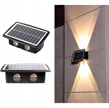 Venkovní osvětlení Venkovní solární nástěnné svítidlo pro zahradu, verandu, dekoraci krajiny, 4 LED
