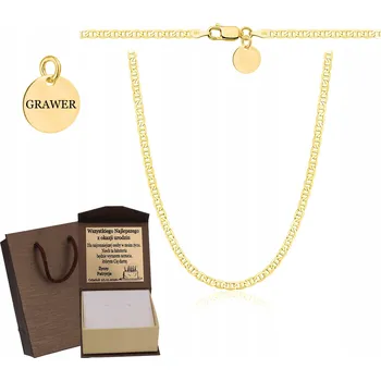 Řetízek ZLATÝ PLNÝ ŘETÍZEK GUCCI RYZOST 925 585 14K PEVNÝ + GRAVÍROVÁNÍ DÁREK