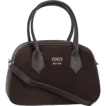 Kabelka Ryłko kabelka z pravé kůže hnědá