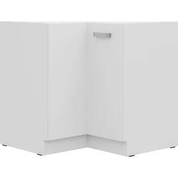 Kuchyňská linka TAPANY, dolní rohová skříňka 89x89 DN 1F BB, korpus: bílá, dvířka: bílá perlička + vyzvednutí ZDARMA