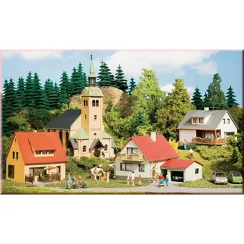 Modelová železnice Startovací sada vesnický kostel Auhagen H0/TT