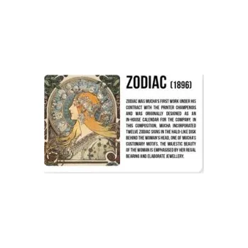 Kalendář Magnet Alfons Mucha - Zodiac