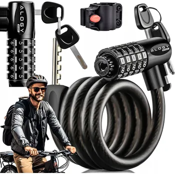Zámek na kolo Zabezpečení kola lankem Alogy Zámek na kolo s kódem na kolo