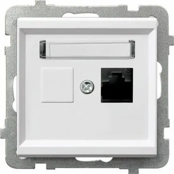 Elektrická zásuvka Ospel Sonata single RJ45 5e počítačová zásuvka, bílá (GPK-1R/K/m/00)