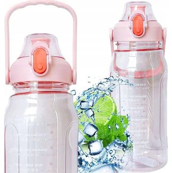 Láhev lahev na pití s brčkem na vodu na pití 1,5 l, motivační, s připomenutím