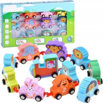 ostatní stavebnice Vláček s vagóny Stavebnice dřevěné číslice ZA3600