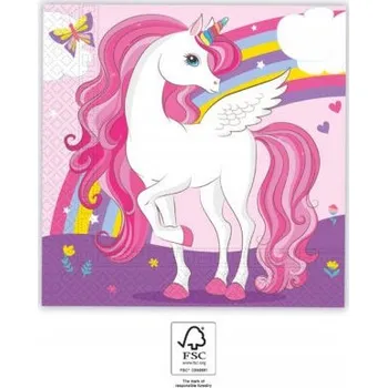 Papírový ubrousek Ubrousky Procos Jednorožec 33 x 33 cm 20 ks