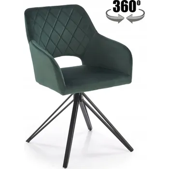 Jídelní židle Židle Halmar sametová zelená 1 ks