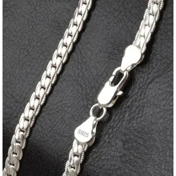 Náhrdelník Pánský řetízkový náhrdelník stříbrná 50 cm