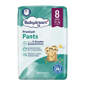 Přebalování Babydream Plenkové kalhotky XXXL, vel. 8 14 ks