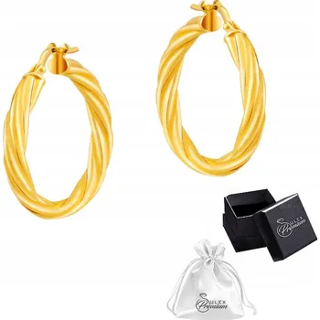 Náušnice Náušnice zlaté stříbro ryzost 925 Otočná nafukovací kola Ø 2,6 cm