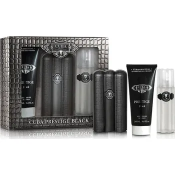 Pánský parfém Cuba Prestige Black - EDT 90 ml + voda po holení 100 ml + sprchový gel 200 ml + 2 měsíce na vrácení zboží