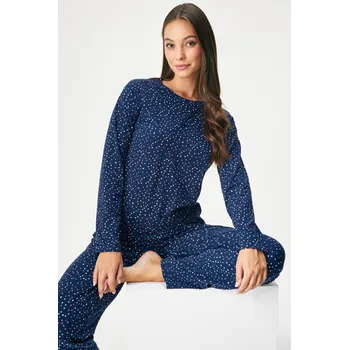 Dámské pyžamo Astratex Bavlněné pyžamo Good Night tmavěmodrá L
