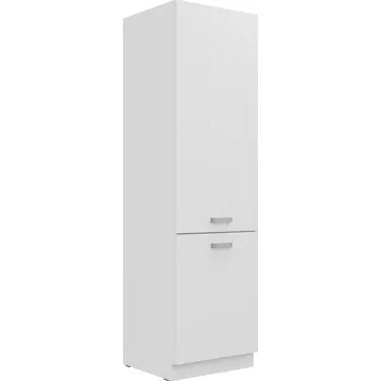 Kuchyňská linka TAPANY, vysoká skříňka 60 DK-210 2F, korpus: bílá, dvířka: bílá perlička + vyzvednutí ZDARMA