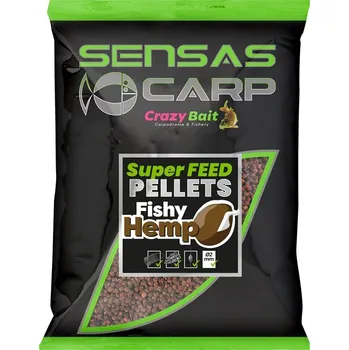 Sensas Pelety Super Feed Fishy Hemp 650 g - 4 mm