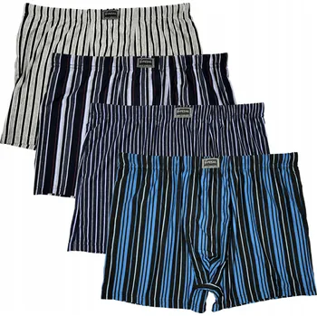 Boxerky 4x Pánské bavlněné boxerky barevné proužkované 6XL