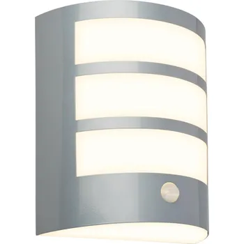 Venkovní osvětlení BRILONER LED nabíjecí nástěnné svítidlo, venkovní, pohybové čidlo, soumrakový senzor, IP44, matný chrom 3795014