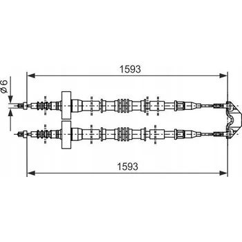 Brzdová hadice Bosch 1 987 477 527 Lanko ruční brzdy