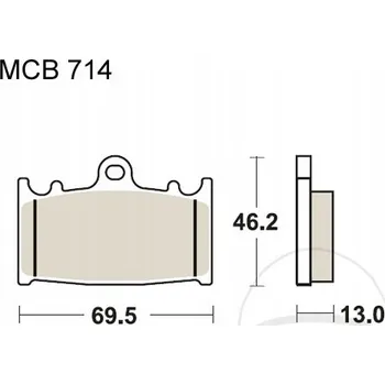 Brzdová destička TRW MCB741 Sada brzdových destiček, kotoučové brzdy