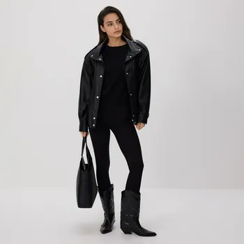 Dámské kalhoty Reserved - Legíny s ozdobnou páskou - černý - 606GA-99X - 606GA-99X-XS