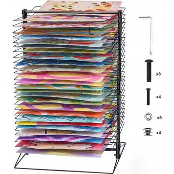 Sušák na prádlo SucceBuy Sušák na prádlo s 50 odnímatelnými Polic, umělecký sušák na prádlo