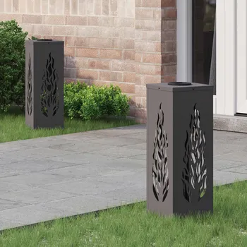 Venkovní osvětlení Solární LED Cestovní Světlo 2 pcs Černá Studeně válcovaná ocel