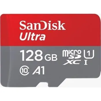 Paměťová karta SanDisk MicroSDXC karta 128GB Ultra (100MB/s, Class 10, Android) + adaptér