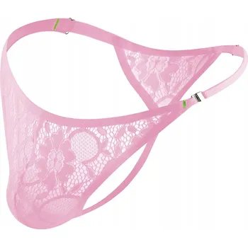 Pánské tanga Pánské krajkové tanga, nastavitelné pásky, elegantní a pohodlné - L