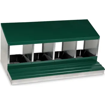 Snáškové hnízdo pro slepice se sběrným košíkem na vejce GAUN 10101 čtyřmístné