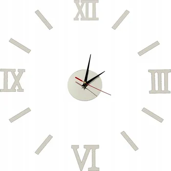 Hodiny Nástěnné hodiny Ikonka stříbrné 130 cm