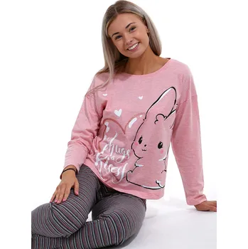 Dámské noční prádlo Pyžamo comfort pro ženy či dívky Mazlíček 1B1400 růžová xxl