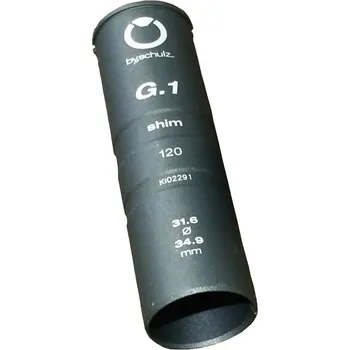 Sedlovka bySchulz 31,6 – 34,9mm (Redukce pro sedlovky bySchulz 31,6 - 34,9mm, šedá, hliník, 120mm)